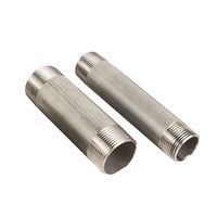 304 Ống Có Ren Cả Hai Đầu Ống Núm Vú Vật Liệu Ống Nước Đúc Thép Không Gỉ Chiều Dài 50Mm-100Mm