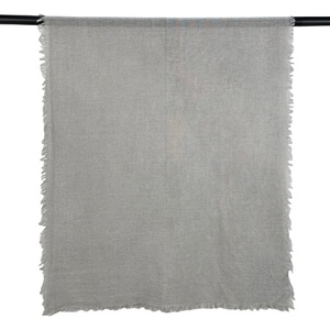 Écharpe en polyester tissé à texture fantaisie, style hijab, pour femme, à rayures, couleur ivoire, pour usage décontracté, Thailandy - Product Image 5