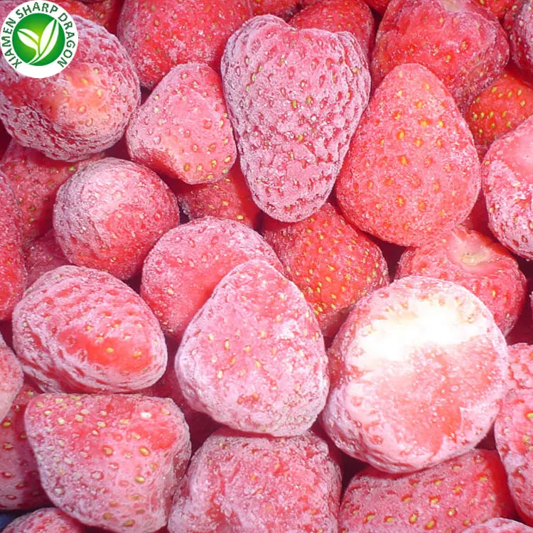 IQF फ्रोजन स्ट्रॉबेरी फ्रूट डाइस पूरे आधे हिस्से को काटता है, टुकड़े में काटता है, डाइस ब्लॉक क्यूब्स को कटा हुआ ऑर्गेनिक फ्रीजिंग थोक में काटता है