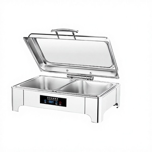 <span class=keywords><strong>Scaldavivande</strong></span> RRR in Acciaio Inox con Riscaldatore <span class=keywords><strong>Elettrico</strong></span>, Capacità 9L, Chafing Dish per Catering e Servizio - Product Image 3