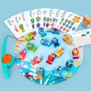 <span class=keywords><strong>Juego</strong></span> de Pesca de Gato Pequeño Clásico y Popular de Alta Calidad, <span class=keywords><strong>Juego</strong></span> de Emparejar, Juguetes Educativos de Madera para Apilar y Aprender Matemáticas - Product Image 5