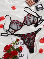 Nouvelle lingerie sexy pour femmes, ensemble soutien-gorge et culotte en dentelle, lingerie sexy pour adultes