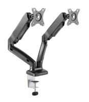 Support pour double écran, réglable, à ressort, support de bureau pivotant, support VESA, base de montage en acier allié, 75x75mm/100x100mm VESA 85, inclinaison