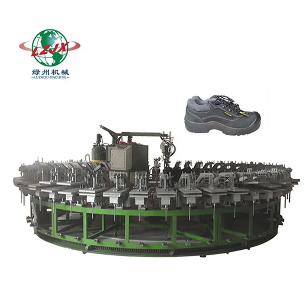 Línea de producción rotativa automática de PU para calzado, sandalias y zapatillas, plantilla de poliruetano, máquina de espuma