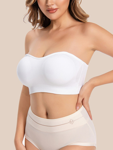 <span class=keywords><strong>Reggiseno</strong></span> a fascia <span class=keywords><strong>senza</strong></span> fili e <span class=keywords><strong>senza</strong></span> cuciture da donna, all'ingrosso per fabbriche, con spalline invisibili antiscivolo e cuscinetti rimovibili - Product Image 5