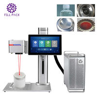 Machine d'impression laser de bureau 20W pour le marquage de la date et du code de lot sur les cartons et les bouteilles de vin