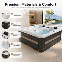 Jacuzzi de Lujo HG, Combinado con Bañera de Hidromasaje Fría para Recuperación, Unidad Todo en Uno para 3 Personas, Bañera de Acrílico para Terapia de Hielo, Garantía Balboa de 5 Años