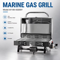 Barbecue à gaz pour bateaux, barbecue à gaz pour bateau, barbecue en acier inoxydable 316