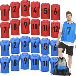 1-12 numaralı Mesh Scrimmage Pennies Pinnies uygulama formaları ile yetişkin ekibi eğitim yeleği Set otomatik kesme spor malzemeleri - Product Image 4