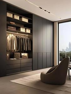 Armoire de chambre intelligente multifonctionnelle minimaliste italienne haut de gamme sur mesure avec système d'éclairage LED - Product Image 1