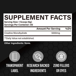 Nouveauté : Poudre de créatine monohydrate, complément alimentaire quotidien pour hommes et femmes, poudre de créatine monohydrate - Product Image 3