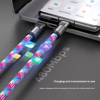 Nouveau câble de données double usage 240W à charge ultra-rapide 2025, PD240W, pour téléphone portable et ordinateur, avec cordon, Type-C USB 5A, tressé en nylon