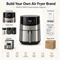 Penggorengan Udara Dapur 1500W 6.0L Kontrol Sentuh Timer Pengaturan 120 Menit 80 hingga 200 Derajat Celcius untuk Kantor dan Dapur KA23016