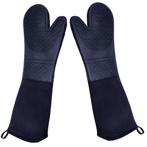 Extra Long <b>Silicone</b> Oven <b>Gloves</b> for Cooking, Baking & BBQ Oven Mittens Pot Holder - Product Image 1