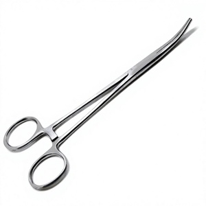 Pinces hémostatiques courbées Rankin Crile de 6,25 pouces, pinces chirurgicales manuelles en acier inoxydable réutilisables pour usage vétérinaire - Product Image 1