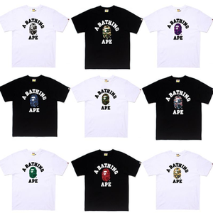 T-shirt imprimé tendance pour homme, version haute qualité 1:1, motif lettres, style créateur, collection 2026, imprimé Bapees - Product Image 1