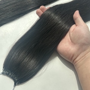 Extensions de cheveux au crochet Remy sans nœuds pré-séparées - Aiguille à crochet plume de <span class=keywords><strong>troisième</strong></span> génération avec nœud invisible - Product Image 6