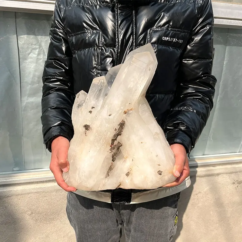 Groothandel Bulk Helende Natuurlijke Grote Rots Kwarts Cluster Witte Heldere Kristallen Steen Grote Geodes Voor Huisdecoratie