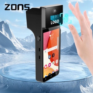 เครื่องชำระเงินด้วยระบบไบโอเมตริกซ์ ZONS พร้อมหน้าจอสัมผัสระบบจดจำลายนิ้วมือ ระบบปฏิบัติการ Android 15 ใช้พลังงานจากแบตเตอรี่ รองรับโลโก้แบบกำหนดเอง - Product Image 1