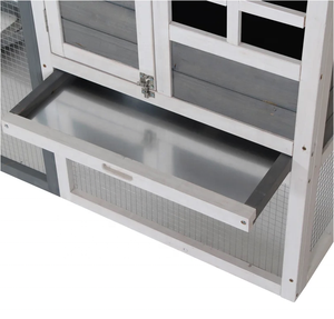 <span class=keywords><strong>Cage</strong></span> en bois pour animaux de compagnie, 4 pièces, pour l'extérieur, maison à lapin - Product Image 4