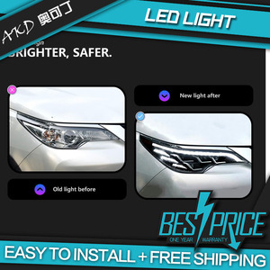 Akd-car styling 16-20 per fortuner gruppo fari a quattro occhi luci di marcia diurna a LED modificate luce di svolta dell'acqua corrente - Product Image 4