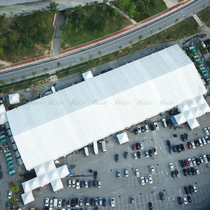 Grande tente chapiteau d'extérieur robuste avec cadre noir et couverture de toit transparente pour le désherbage des entreprises de <span class=keywords><strong>location</strong></span> commerciales - Product Image 6