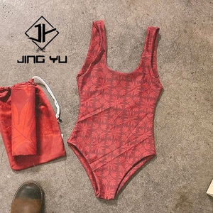 Maillot de bain une pièce de haute qualité pour l'été, imprimé double face, en tissu polyester recyclé, fabrication OEM - Product Image 5