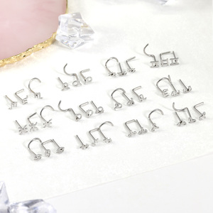 Clous d'oreilles mignons en acier inoxydable plaqué argent S/<span class=keywords><strong>L</strong></span>/I, 12 constellations et horoscopes, pour fiançailles, fêtes, mariages et cadeaux - Product Image 1