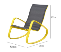 Chaise longue confortable de style nordique pour salon, balcon, extérieur et intérieur, chaise à bascule lourde pour le loisir, vente en gros personnalisée