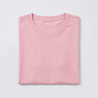 Lot de T-shirts unisexes 160 GSM à col rond, coupe classique, couleur unie, surplus d'exportation, faible MOQ, stock du Bangladesh, en liquidation