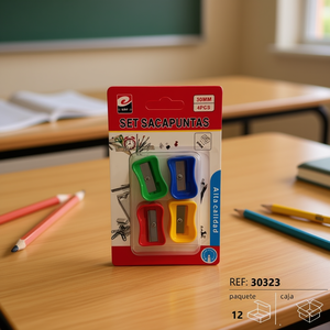 Set Sacapuntas Plastic 30mm 4Pcs Alta Calidad - Product Image 2