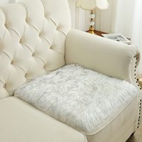 Coussins de chaise en fourrure douce coussins en peau de mouton 20 "X 20" petits tapis carrés en fausse fourrure