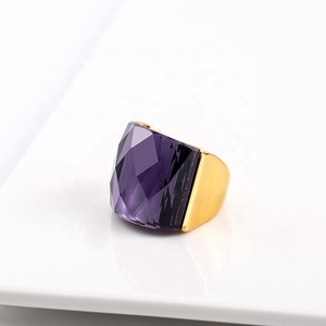 Anillo de Compromiso Vintage de Amatista Fabulosa con Joyería de Cristal, Diseños de Anillos con Piedras Grandes - Product Image 2