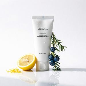 Crème de massage circulante Aromatica 100ml aux baies de genévrier et citron, soin quotidien pour tous types de peau - Product Image 1