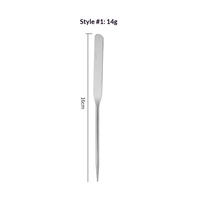Spatules de Maquillage en Acier Inoxydable à Double Extrémité pour Mélange de Couleurs et Application de Fond de Teint Liquide – Outil de Grattage pour une Surface Lisse