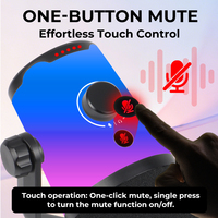 Microphone de bureau dynamique pour le gaming, cardioïde, suppression du bruit, RGB, USB, micro professionnel pour PC, ordinateur portable, streaming, podcasting, enregistrement, karaoké