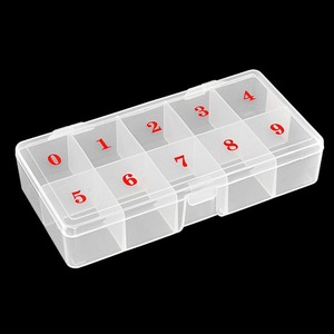 500 Pieces Clear Plastic Hand Shape Empty <b>Box</b> Custom Logo for Nail Art Manicure Jewelry <b>Storage</b> Nail Tips Beauty Accessories - Product Image 1