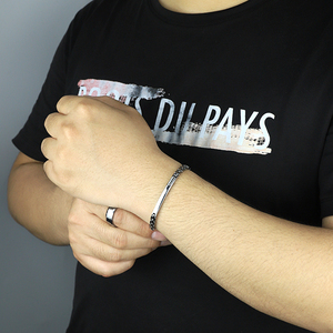 Nuovi Bracciali alla Moda con Logo Personalizzato, Bracciale in Acciaio Inossidabile 316 per Uomo con Incastonatura di Zirconia Cubica 5A - Product Image 3