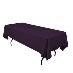ตาราง6ฟุตในผ้าปูโต๊ะสีขาวโพลีเอสเตอร์ล้างทำความสะอาดได้ผ้าปูโต๊ะสี่เหลี่ยมผืนผ้า Reador ขายส่ง