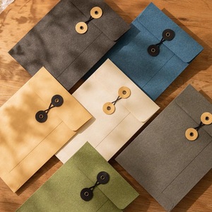 Pochette porte-documents en <span class=keywords><strong>papier</strong></span> <span class=keywords><strong>kraft</strong></span> personnalisée XRX avec logo et marque, avec œillet et cordon, pochette extensible pour documents professionnels - Product Image 1