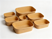 VIRTUES Logo personnalisé Écologique Biodégradable Compostable Compatible micro-ondes Jetable Pulpe de canne à sucre Bagasse 32 oz Salade à emporter
