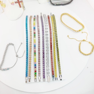 Pulsera y Collar <span class=keywords><strong>de</strong></span> Acero Inoxidable con Baño <span class=keywords><strong>de</strong></span> Oro <span class=keywords><strong>de</strong></span> 14K, Diseño Cubo <span class=keywords><strong>de</strong></span> Tenis y Trébol <span class=keywords><strong>de</strong></span> Cinco <span class=keywords><strong>Hojas</strong></span>, 5mm VVS, Pasa Prueba <span class=keywords><strong>de</strong></span> Diamante, Joyería <span class=keywords><strong>de</strong></span> Oro <span class=keywords><strong>de</strong></span> Moda - Product Image 5