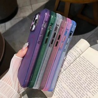 Haute Qualité Mat PC Magnétique Cas Laser Glitter Coloré En Métal Caméra Lentille Stand pour iPhone 16 15 14-Antichoc Mat Couverture
