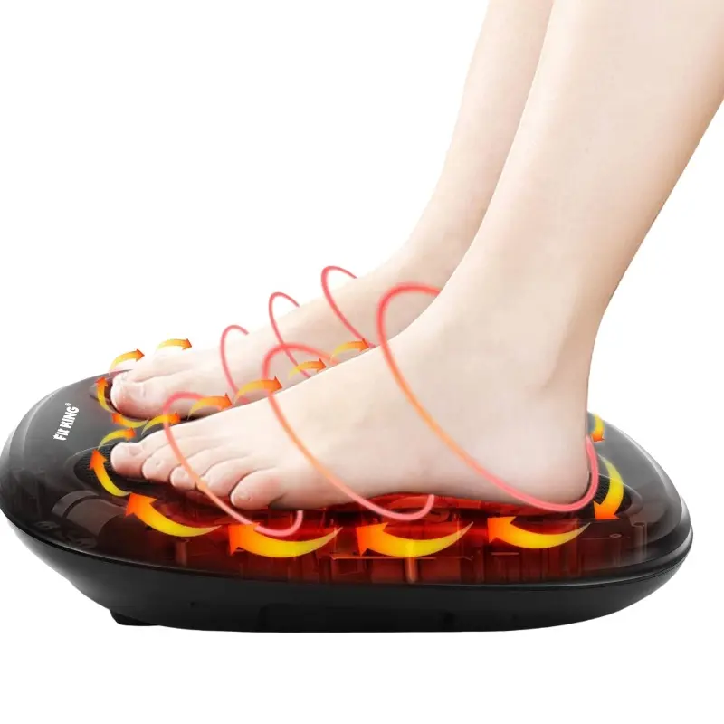 FIT KING-masajeador de pies Shiatsu con rodillo de calor, masajeador eléctrico para pies, spa, ems, novedad