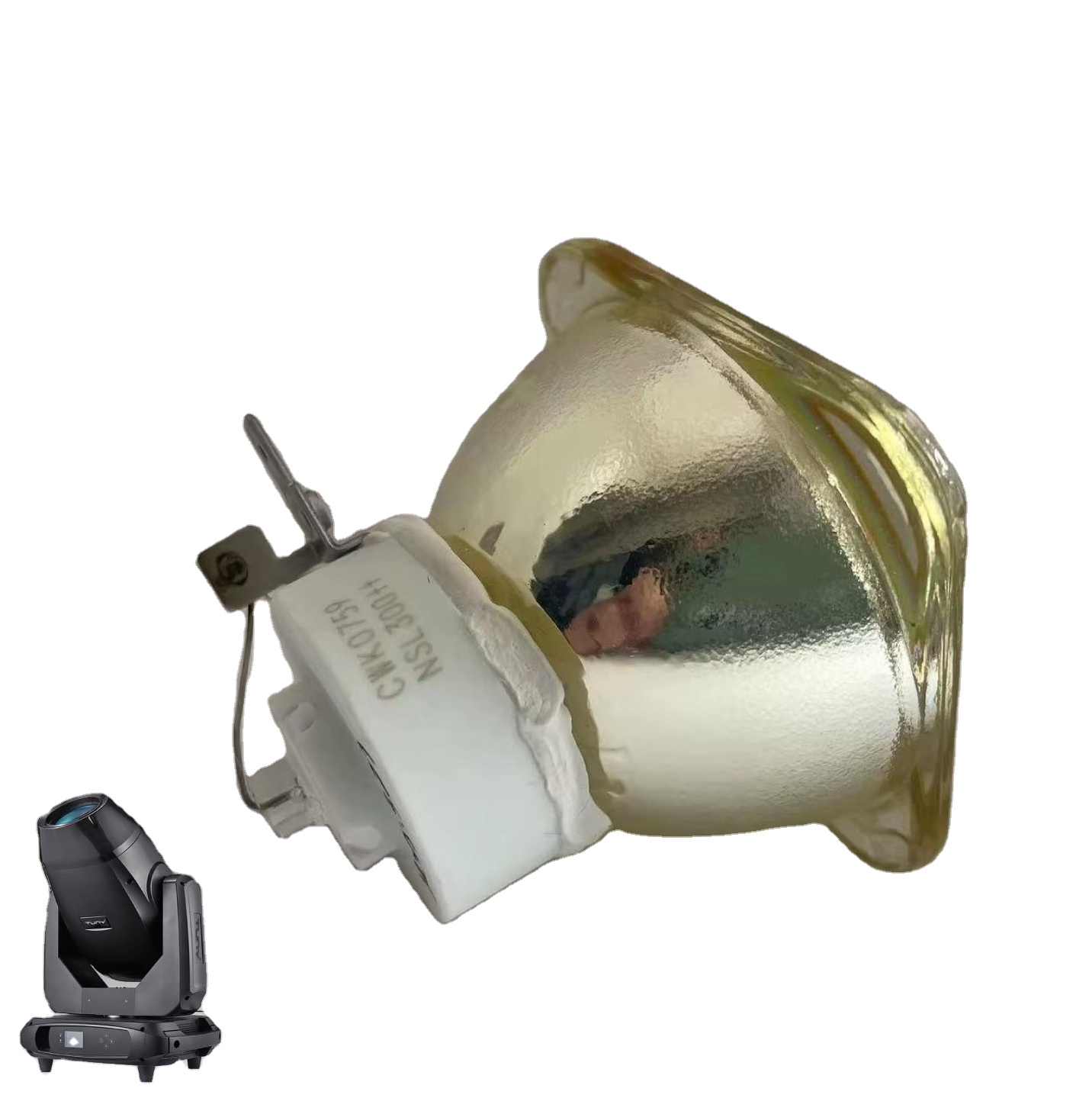 Оригинальная лампочка NSL300W NSL300 ++ с желтым лучом, галогенная движущаяся головка с основанием E27, с белым излучающим цветом