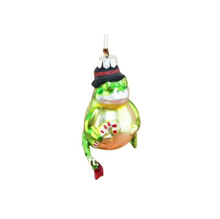 Miniature Glass Figurines Christmas Tree Ornaments Custom Hand Blown Glass Sublimation Animals Frog Owl Bear Baubles Halloween