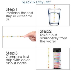 Пластиковый набор для проверки воды 17 в 1-100 полоски для ручного управления + 2 тест на бактерии тест-полоски для питьевой воды - Product Image 6