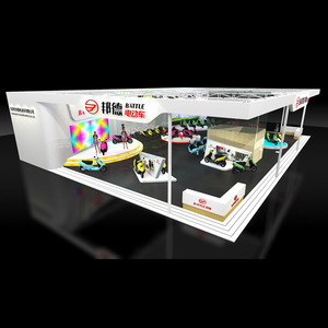 Kit de Stand Modular para Exposiciones, Diseño de Isla Personalizado, Material de Aluminio Blanco, Impresión CMYK, Equipo para Ferias Comerciales - Product Image 1