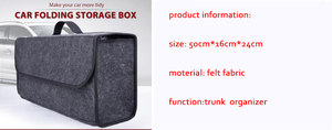 Bagagliaio di un'auto organizzatore cargo Feltro sacchetto Di Stoccaggio auto Pieghevole accessori per auto di alta qualità tronco borsa degli attrezzi borsa di feltro - Product Image 2