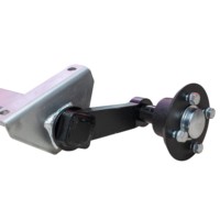 Essieu de remorque à torsion non freiné conçu pour les remorques légères avec une capacité de charge maximale de 750 kg pour un essieu simple